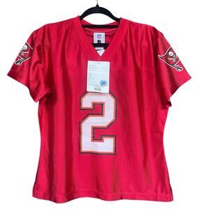 Tampa Bay Buccaneers Jersey Womens Medium Red NFL Football Simms #2 V Neck